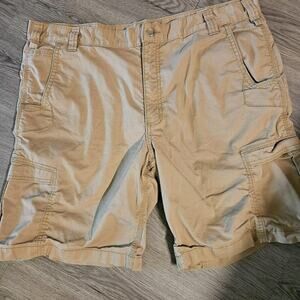 Carhartt Relaxed Fit Cargo Shorts Mens Size 42 Khaki Tan Lt Brown Canvas 101563